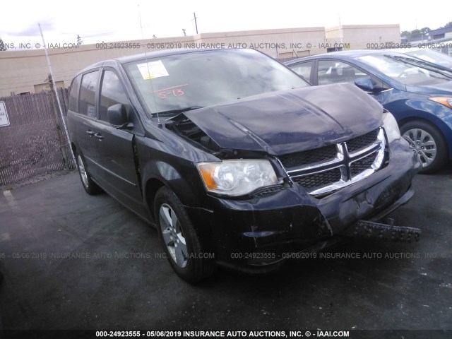 2C4RDGBG2DR682115 - 2013 DODGE GRAND CARAVAN SE BLACK photo 1