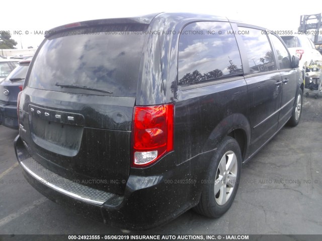 2C4RDGBG2DR682115 - 2013 DODGE GRAND CARAVAN SE BLACK photo 4