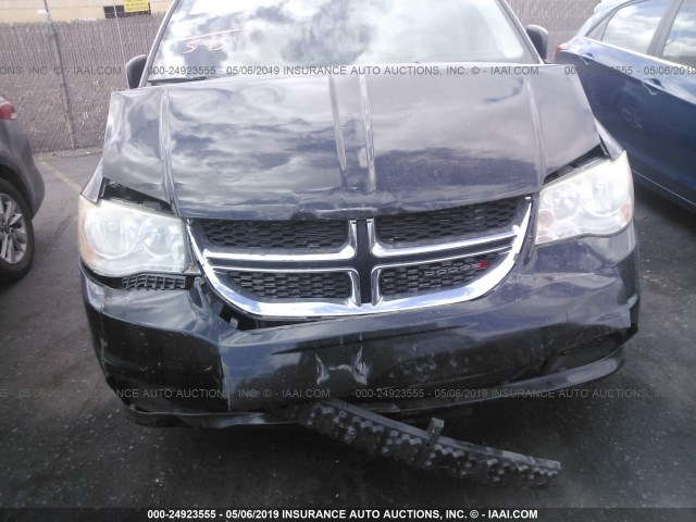 2C4RDGBG2DR682115 - 2013 DODGE GRAND CARAVAN SE BLACK photo 6