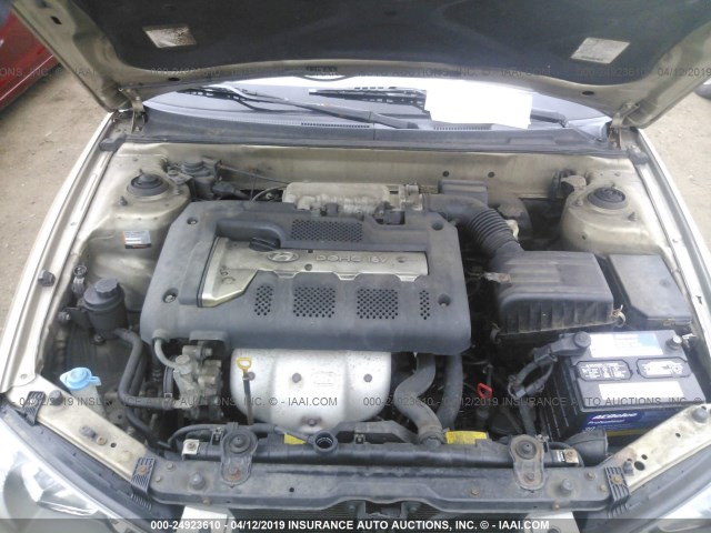 KMHDN45D92U451845 - 2002 HYUNDAI ELANTRA GLS/GT GOLD photo 10