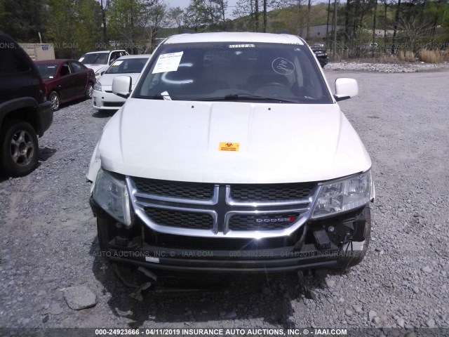 3C4PDCBG2CT310849 - 2012 DODGE JOURNEY SXT WHITE photo 6