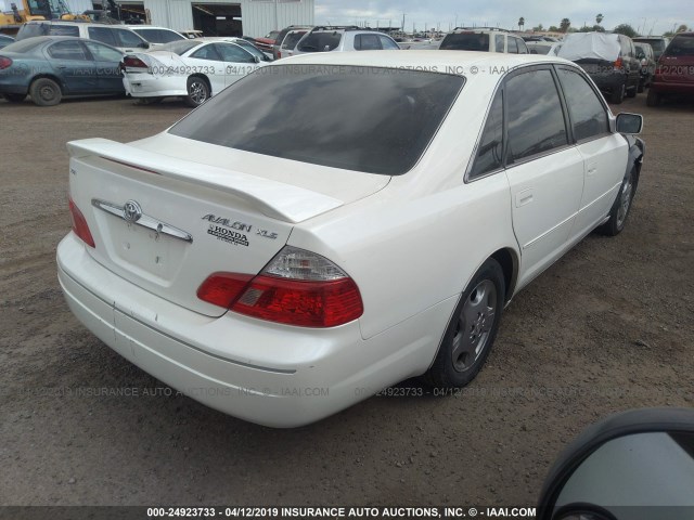 4T1BF28B93U298338 - 2003 TOYOTA AVALON XL/XLS WHITE photo 4