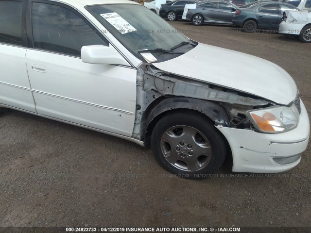 4T1BF28B93U298338 - 2003 TOYOTA AVALON XL/XLS WHITE photo 6