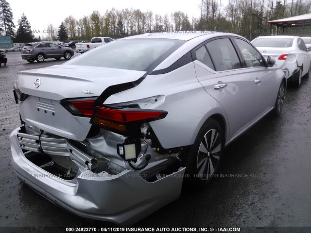 1N4BL4EV8KC207917 - 2019 NISSAN ALTIMA SL SILVER photo 4