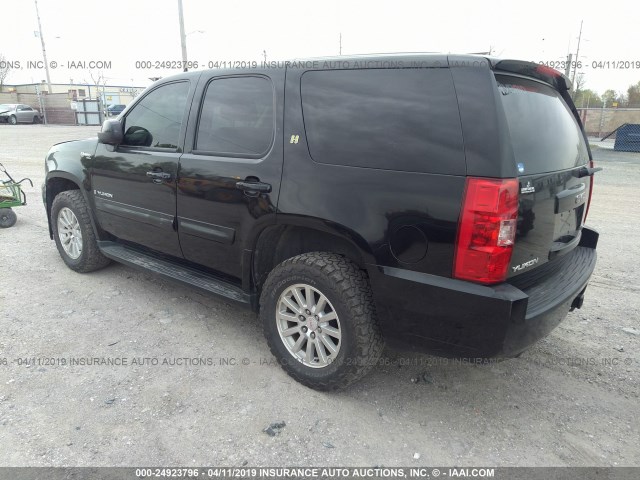 1GKFK13518R175399 - 2008 GMC YUKON HYBRID BLACK photo 3