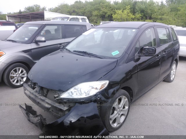 JM1CR2W31A0385537 - 2010 MAZDA 5 BLACK photo 2