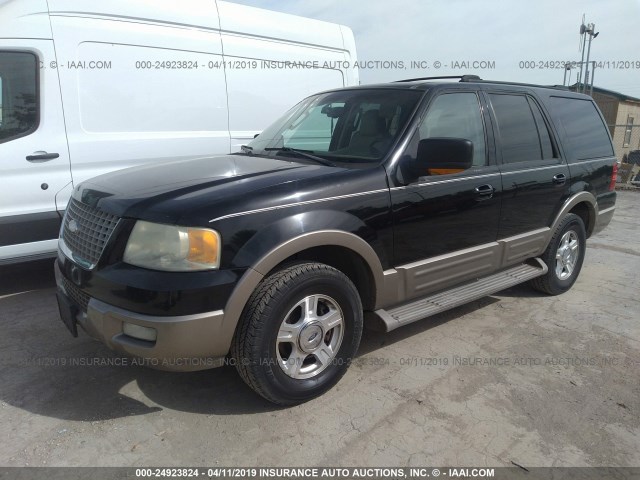 1FMPU17L24LA35681 - 2004 FORD EXPEDITION EDDIE BAUER BLACK photo 2