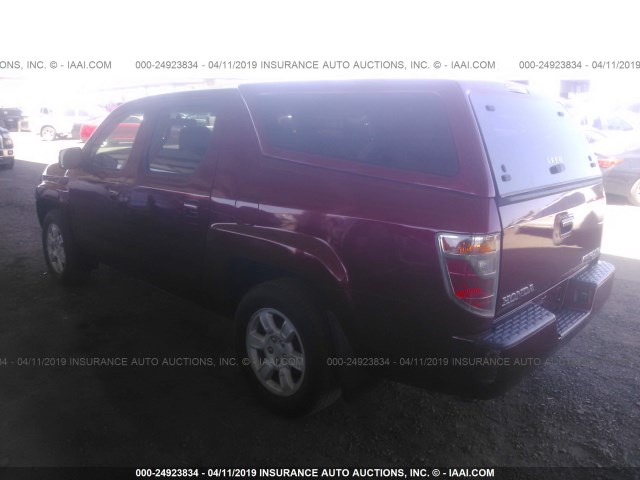 2HJYK16466H542491 - 2006 HONDA RIDGELINE RTS RED photo 3