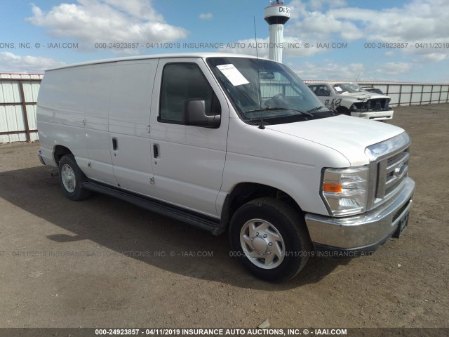 1FTNE1EW5BDA89604 - 2011 FORD ECONOLINE E150 VAN WHITE photo 1