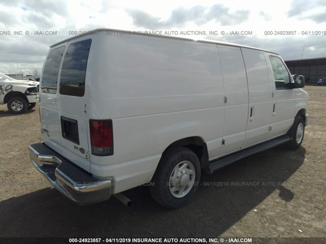 1FTNE1EW5BDA89604 - 2011 FORD ECONOLINE E150 VAN WHITE photo 4