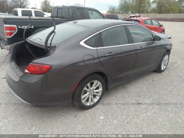 1C3CCCAB7FN759105 - 2015 CHRYSLER 200 LIMITED GRAY photo 4