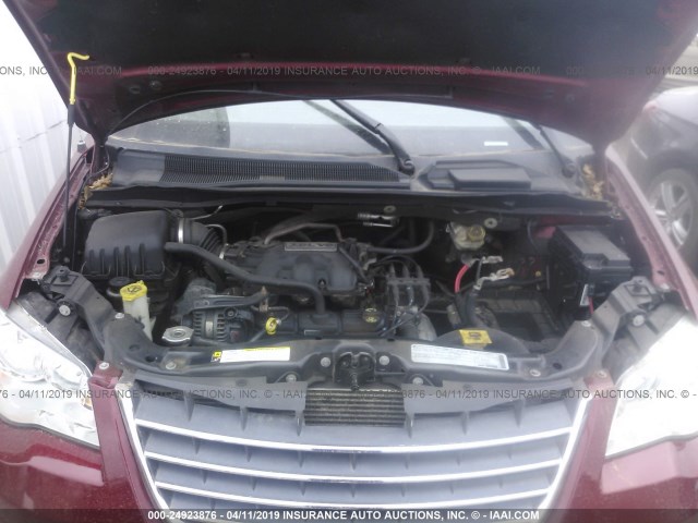 2A4RR8D19AR387275 - 2010 CHRYSLER TOWN & COUNTRY TOURING PLUS RED photo 10