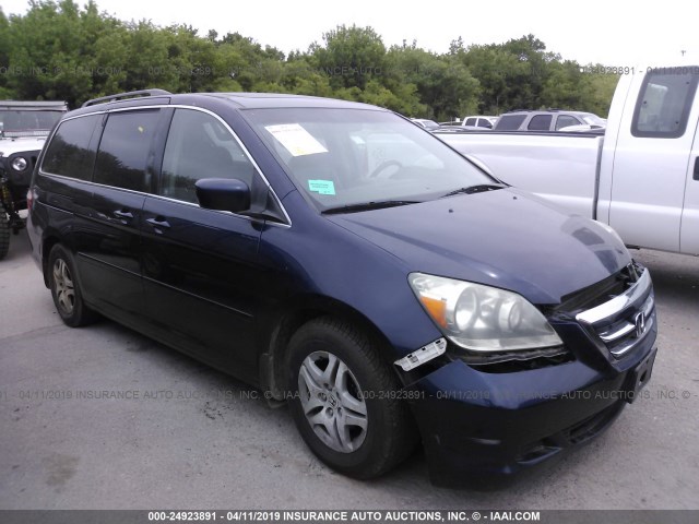 5FNRL38726B064469 - 2006 HONDA ODYSSEY EXL BLUE photo 1