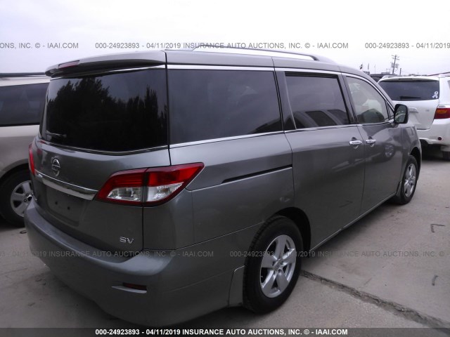 JN8AE2KP4D9070862 - 2013 NISSAN QUEST S/SV/SL/LE GRAY photo 4