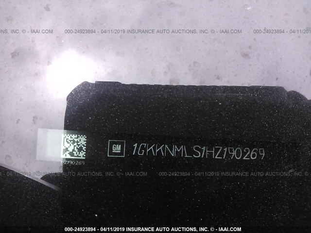 1GKKNMLS1HZ190269 - 2017 GMC ACADIA SLT-1 MAROON photo 9