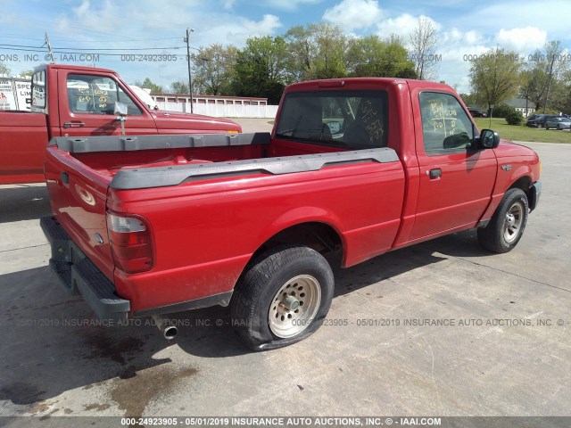 1FTYR10U95PA93679 - 2005 FORD RANGER RED photo 4