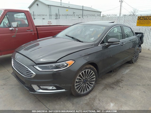 3FA6P0D97JR225554 - 2018 FORD FUSION TITANIUM/PLATINUM GRAY photo 2