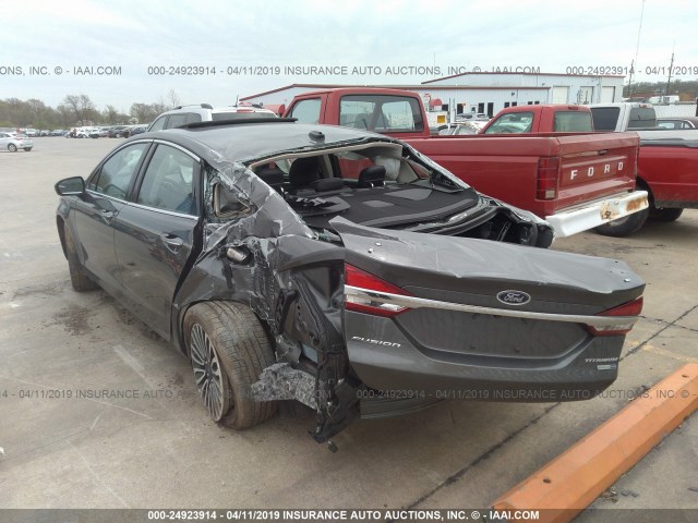 3FA6P0D97JR225554 - 2018 FORD FUSION TITANIUM/PLATINUM GRAY photo 3