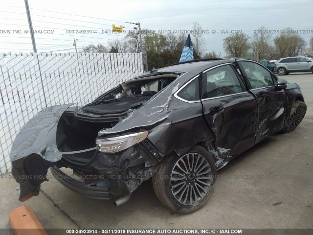 3FA6P0D97JR225554 - 2018 FORD FUSION TITANIUM/PLATINUM GRAY photo 4