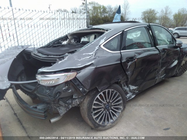 3FA6P0D97JR225554 - 2018 FORD FUSION TITANIUM/PLATINUM GRAY photo 6