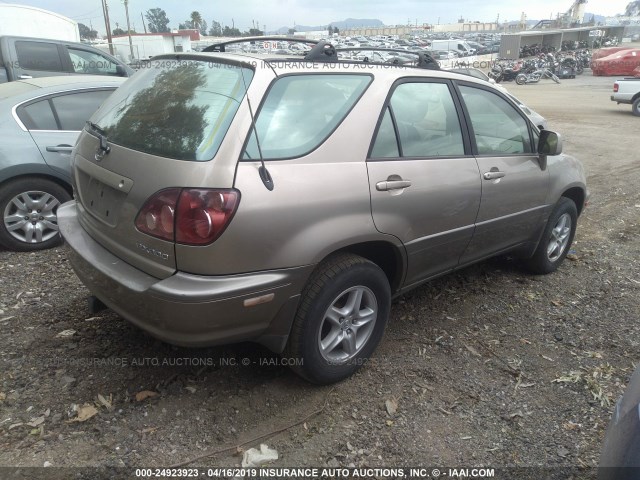 JT6HF10U6X0070811 - 1999 LEXUS RX 300 GOLD photo 4