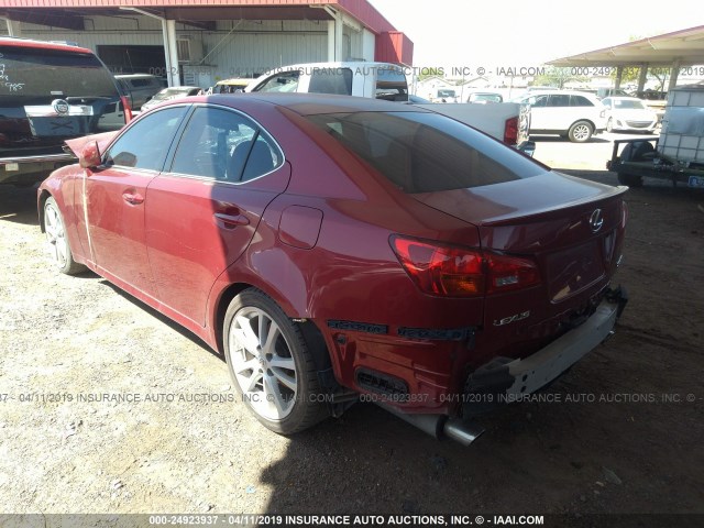 JTHBE262865008730 - 2006 LEXUS IS 350 RED photo 3