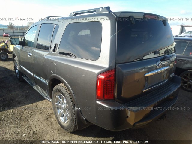 5N3AA08C14N811821 - 2004 INFINITI QX56 GRAY photo 3