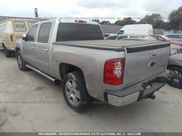 2GCEC13J271548880 - 2007 CHEVROLET SILVERADO C1500 CREW CAB GRAY photo 3