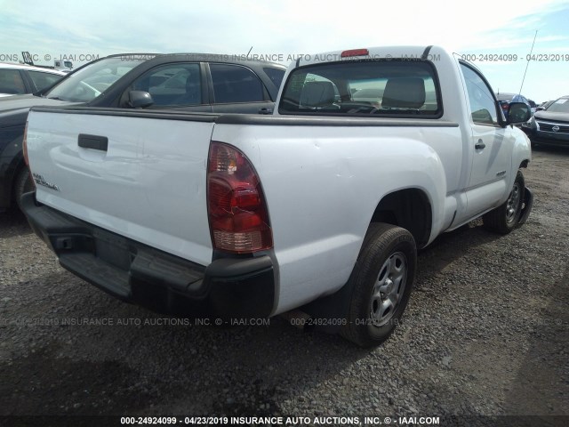 5TENX22NX7Z396602 - 2007 TOYOTA TACOMA WHITE photo 4