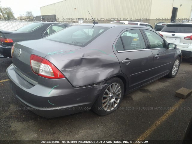 3MEHM08Z17R641807 - 2007 MERCURY MILAN PREMIER GRAY photo 4