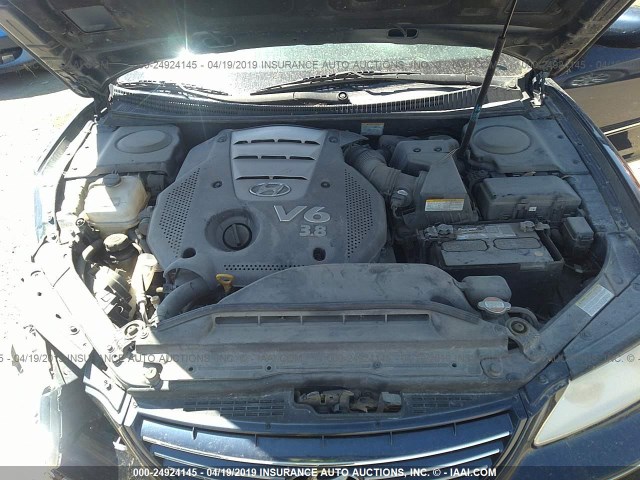 KMHFC46F76A043253 - 2006 HYUNDAI AZERA SE/LIMITED BLUE photo 10