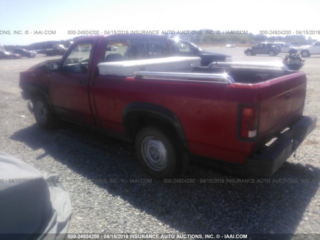 1B7FL66X0LS624303 - 1990 DODGE DAKOTA SPORT RED photo 3