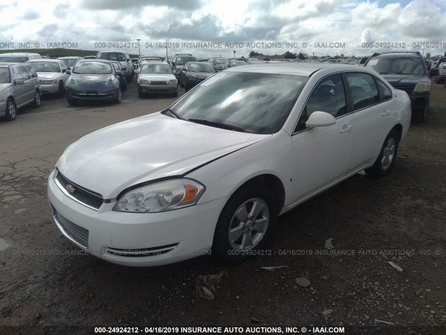 2G1WT58K589116762 - 2008 CHEVROLET IMPALA LT WHITE photo 2