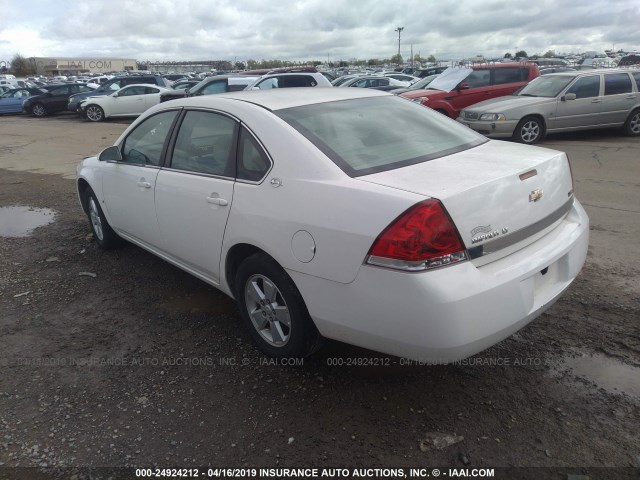 2G1WT58K589116762 - 2008 CHEVROLET IMPALA LT WHITE photo 3