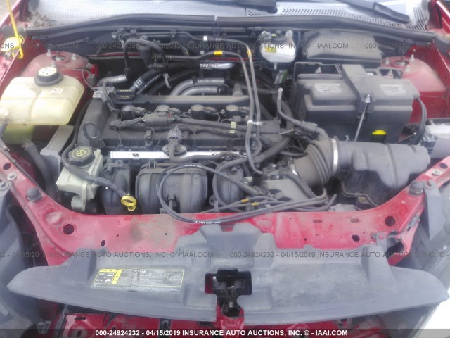 1FAFP34N77W314318 - 2007 FORD FOCUS ZX4/S/SE/SES RED photo 10