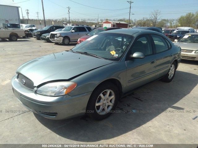 1FAFP56U27A137304 - 2007 FORD TAURUS SEL BLUE photo 2