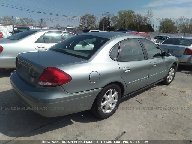 1FAFP56U27A137304 - 2007 FORD TAURUS SEL BLUE photo 4