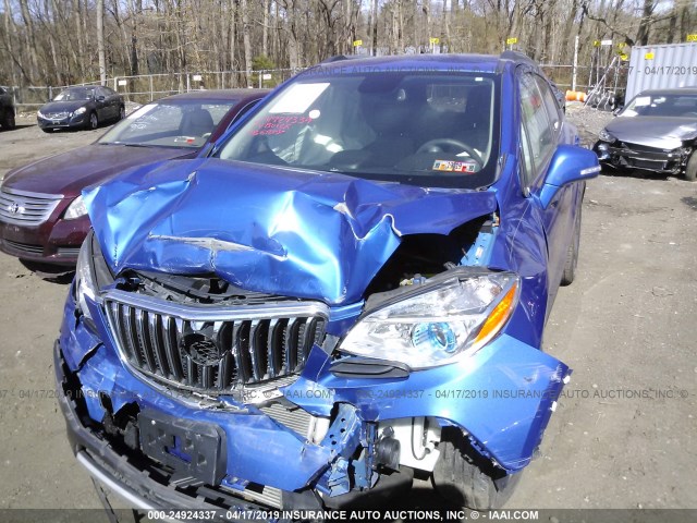 KL4CJGSB6EB606068 - 2014 BUICK ENCORE BLUE photo 6