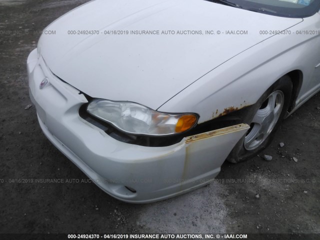 2G1WX12K639232227 - 2003 CHEVROLET MONTE CARLO SS თეთრი ფოტო 6