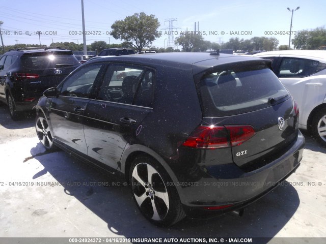 3VW4T7AU4GM068129 - 2016 VOLKSWAGEN GTI S/SE/AUTOBAHN GRAY photo 3