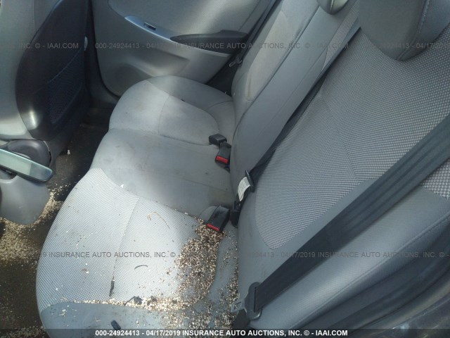 KMHCT4AEXCU216078 - 2012 HYUNDAI ACCENT GLS/GS GRAY photo 8