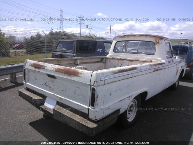 F10CR523472 - 1964 FORD F100 WHITE photo 4