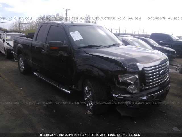 1FTEX1CM1BFB61379 - 2011 FORD F150 SUPER CAB BLACK photo 1