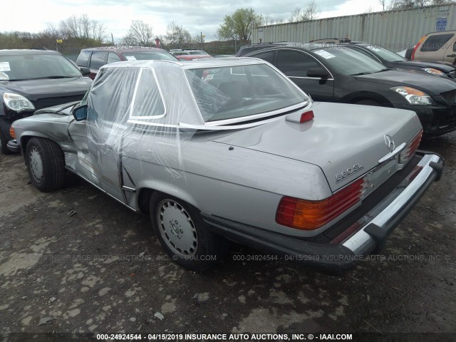 WDBBA48D6HA067310 - 1987 MERCEDES-BENZ 560 SL SILVER photo 3