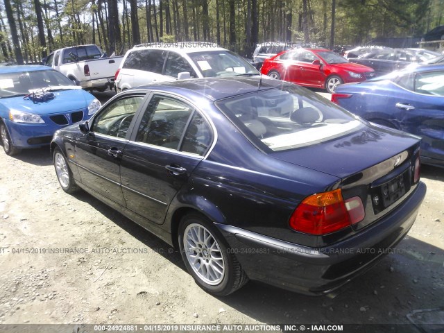 WBAAM5336XFR11336 - 1999 BMW 328 I AUTOMATIC BLUE photo 3