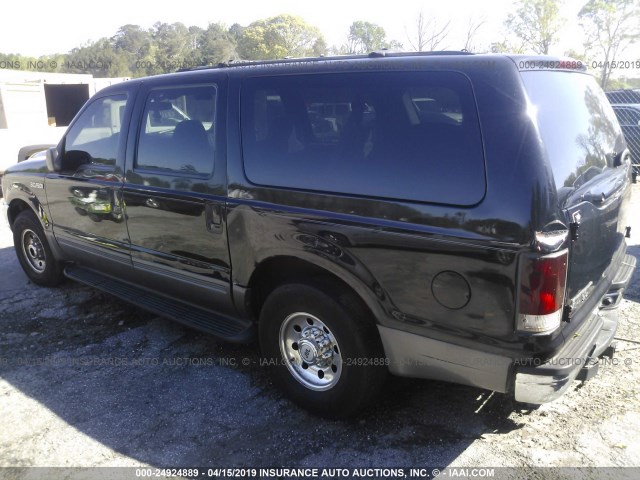 1FMNU40L32EA53501 - 2002 FORD EXCURSION XLT BLACK photo 3