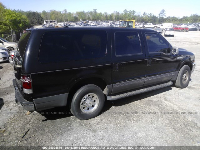 1FMNU40L32EA53501 - 2002 FORD EXCURSION XLT BLACK photo 4