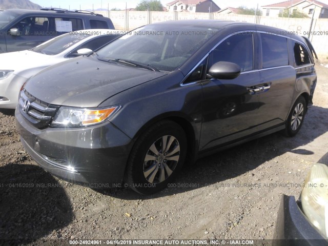 5FNRL5H63EB049254 - 2014 HONDA ODYSSEY EXL GRAY photo 2