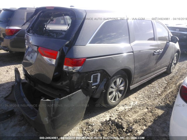 5FNRL5H63EB049254 - 2014 HONDA ODYSSEY EXL GRAY photo 4