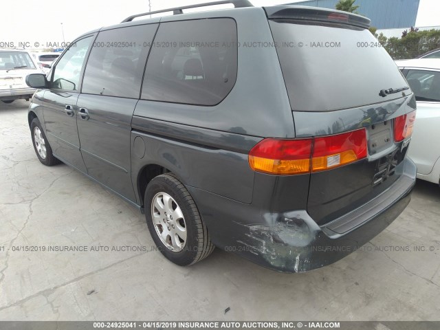 5FNRL18014B033671 - 2004 HONDA ODYSSEY EXL GRAY photo 3